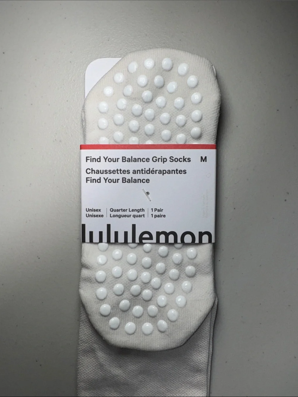 lululemon Unisex Find Your Balance Grip Quarter Socks